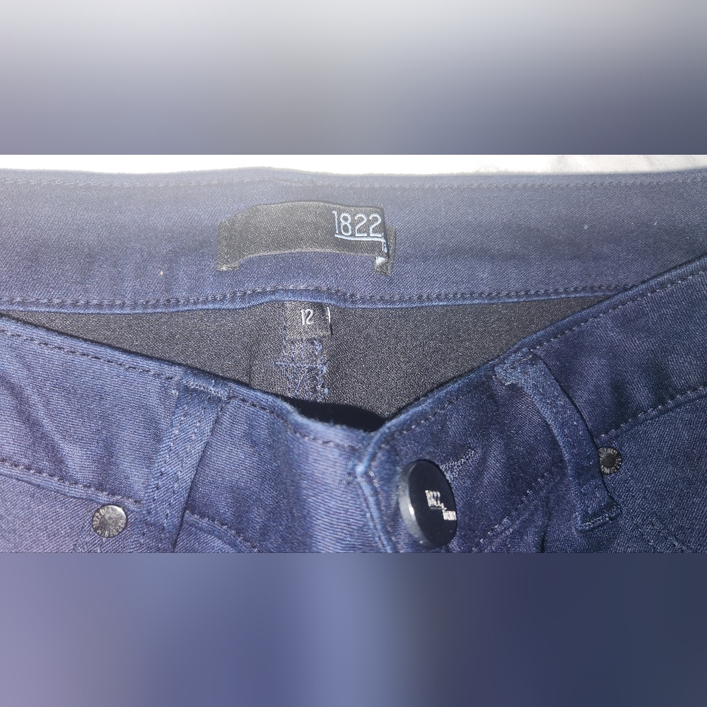 1822 Dark Wash 5 Pocket Navy blue Dress Shorts - Picture 8 of 8